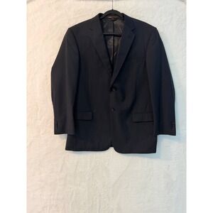 BCBG‎ Attitude Mens 42R Navy Blue Pinstripe Wool Blazer Jacket Avalon Y12217FA